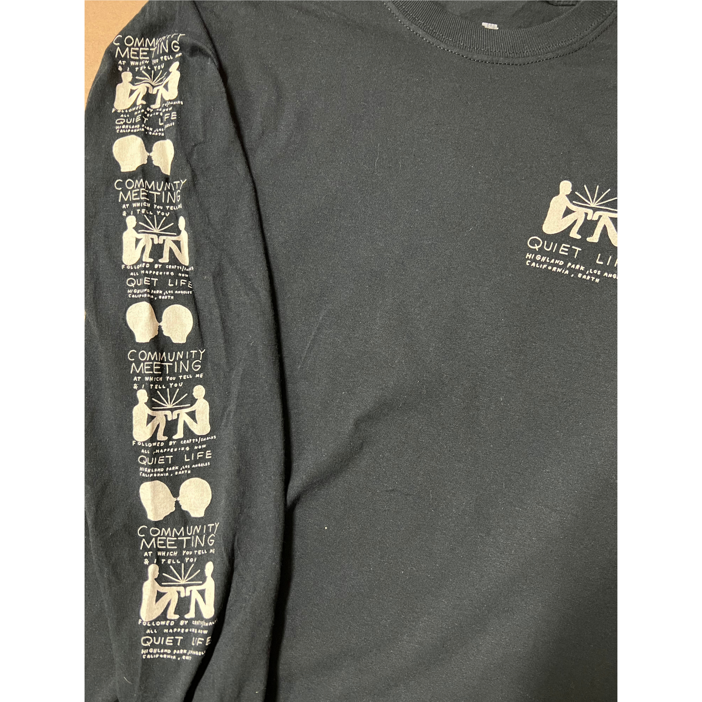 QUIET LIFE- T-shirt manica lunga nera con stampe