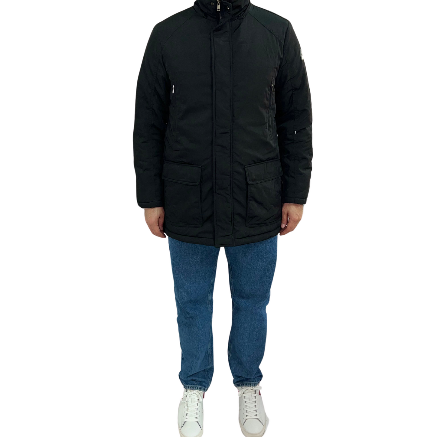 WINDROSE - Parka Olaf nero con cappuccio removibile
