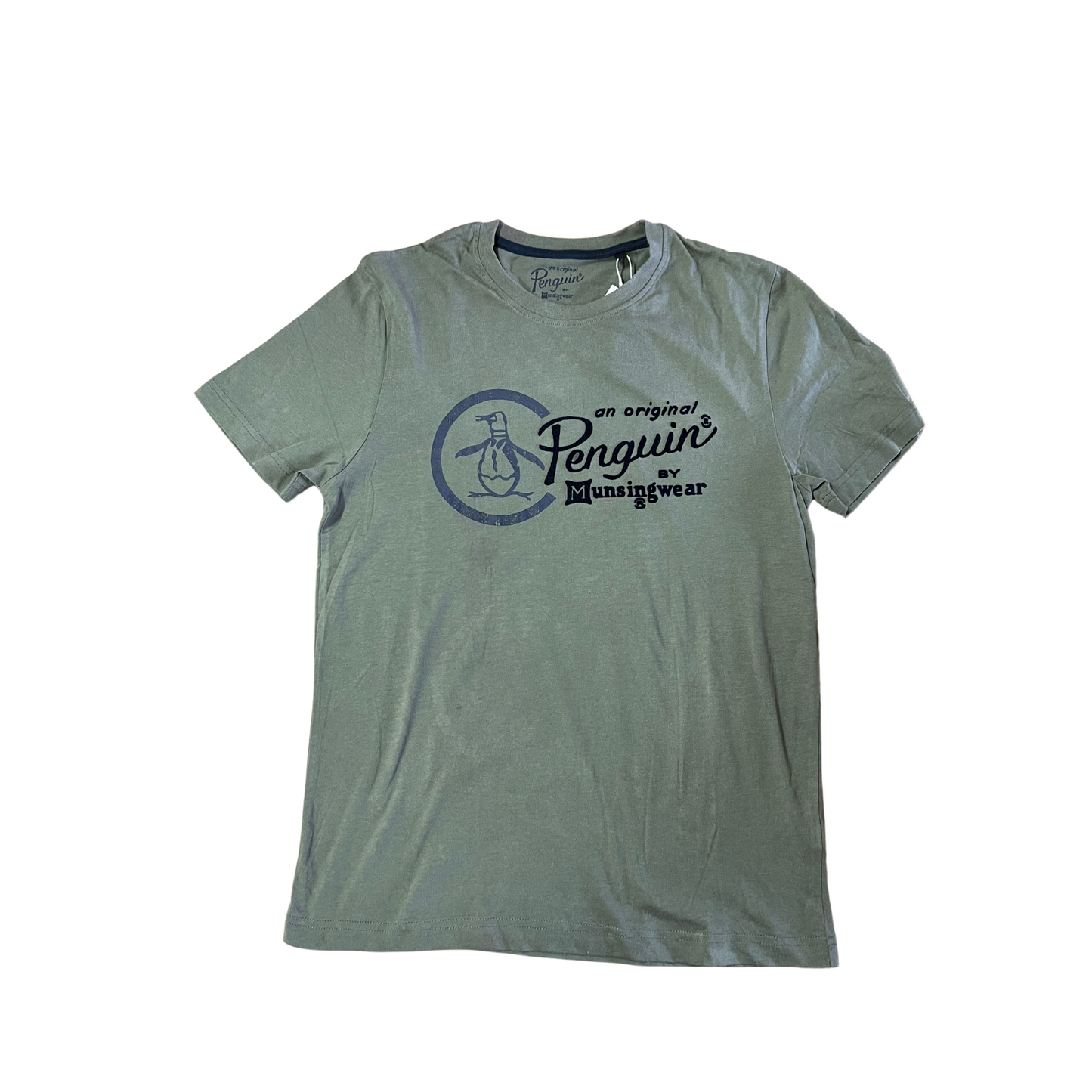PENGUIN- T-shirt verde con stampa