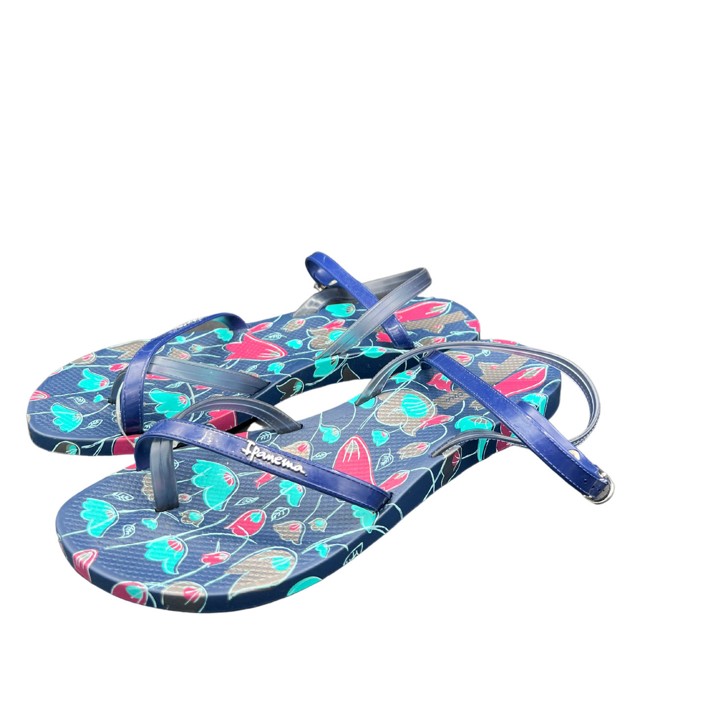 IPANEMA- SANDALO BLU CON FIORI