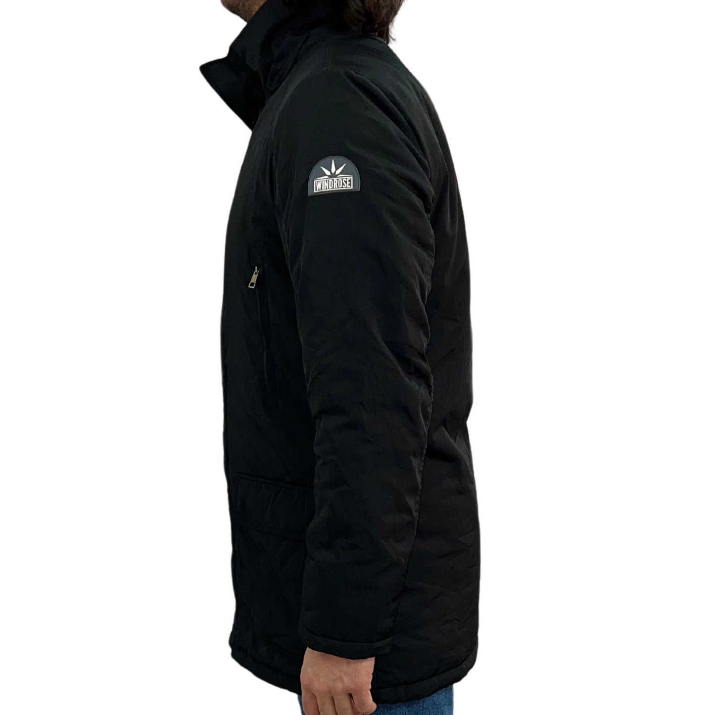 WINDROSE - Parka Olaf nero con cappuccio removibile