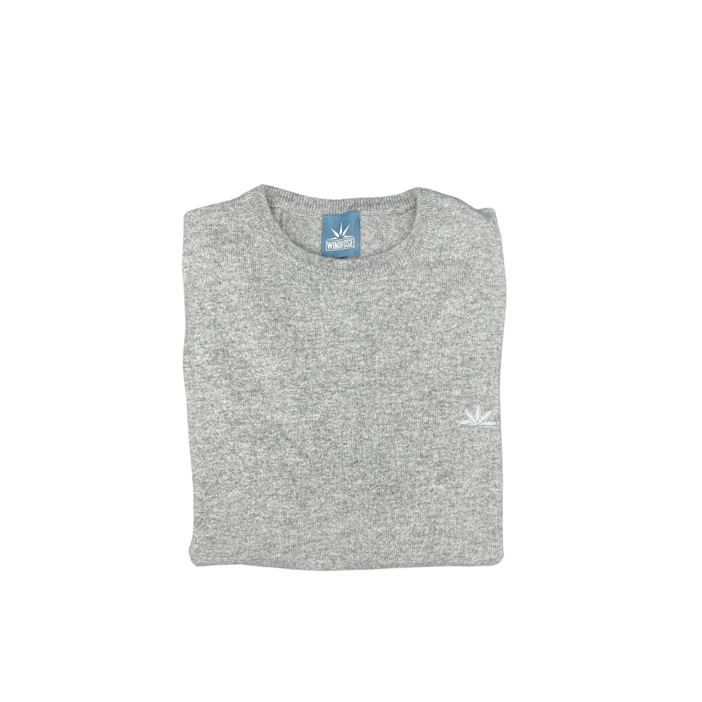 WINDROSE - Maglione girocollo misto cashmere grigio