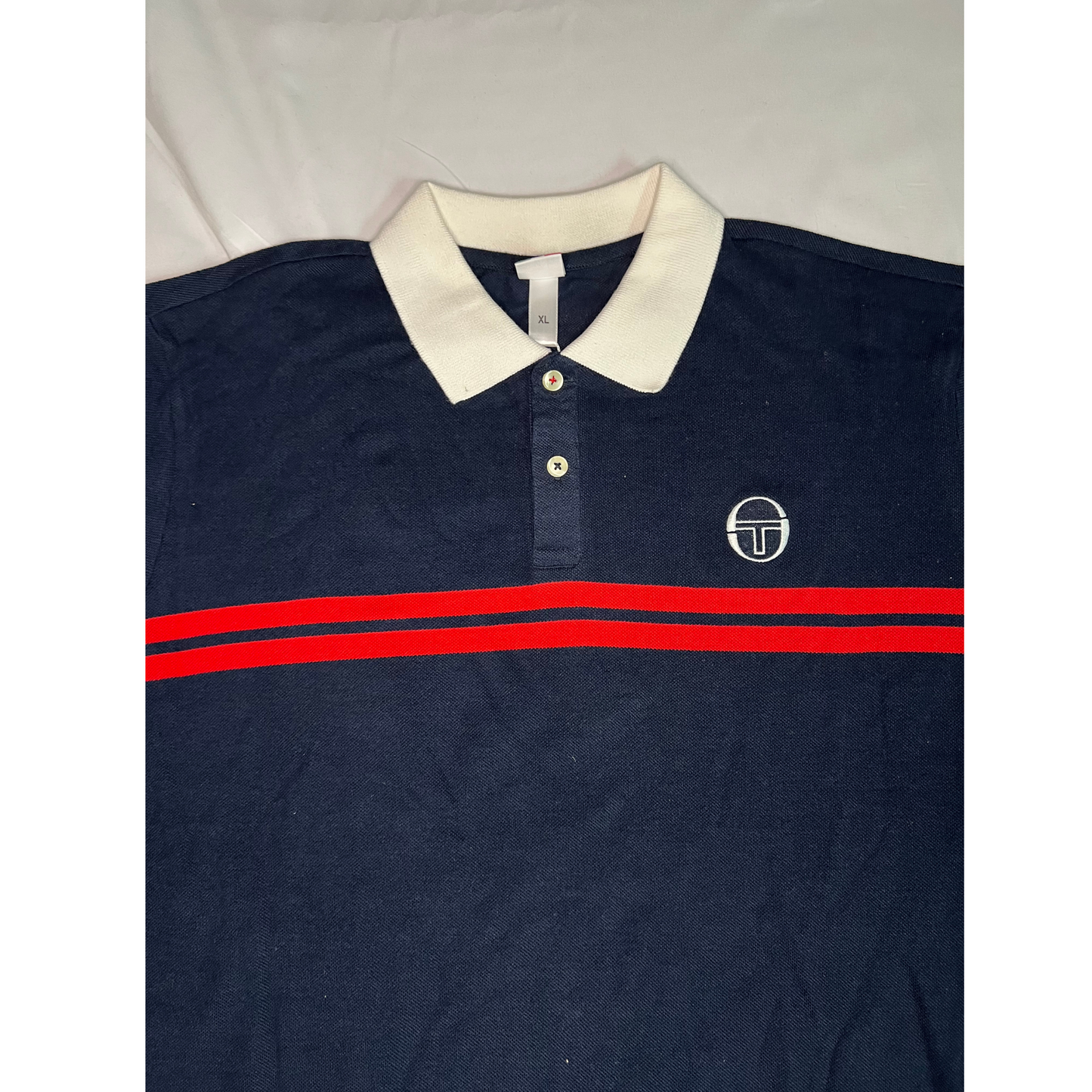 SERGIO TACCHINI- Polo blu con strisce rosse