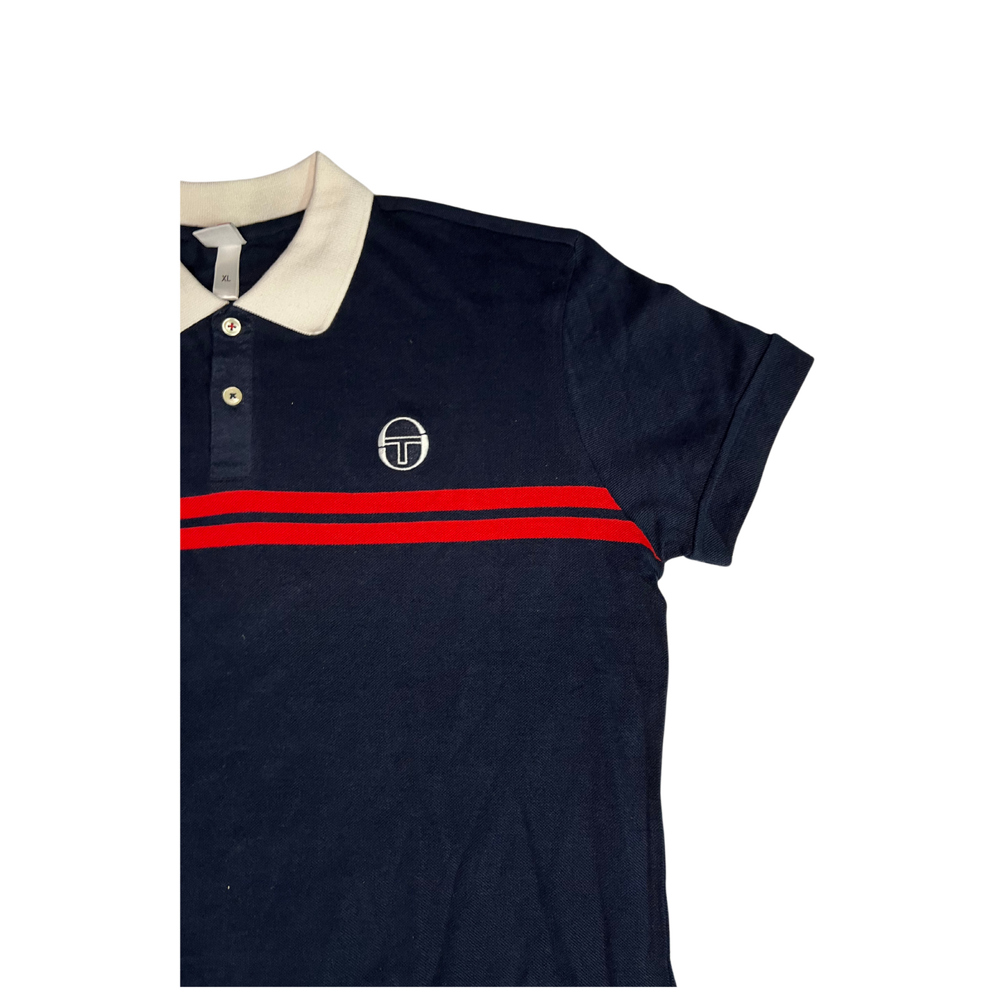 SERGIO TACCHINI- Polo blu con strisce rosse