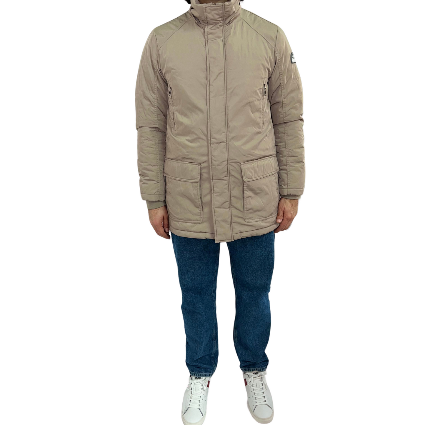 WINDROSE - Parka Olaf beige con cappuccio removibile