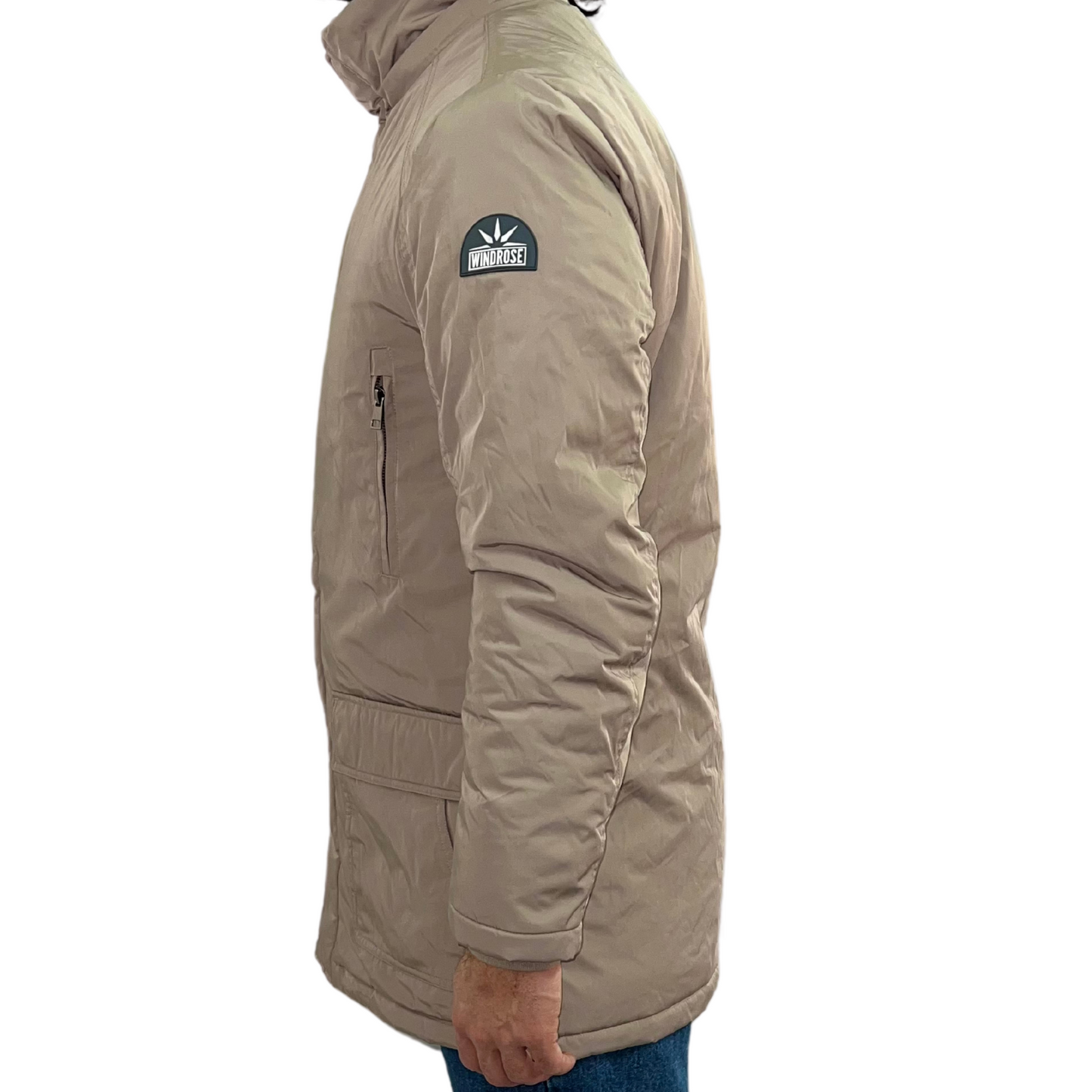 WINDROSE - Parka Olaf beige con cappuccio removibile