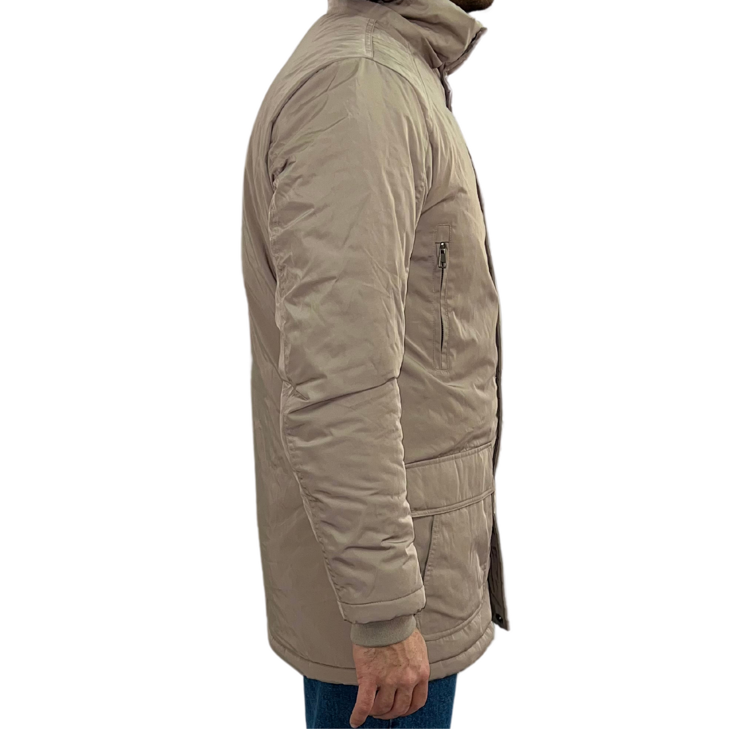 WINDROSE - Parka Olaf beige con cappuccio removibile