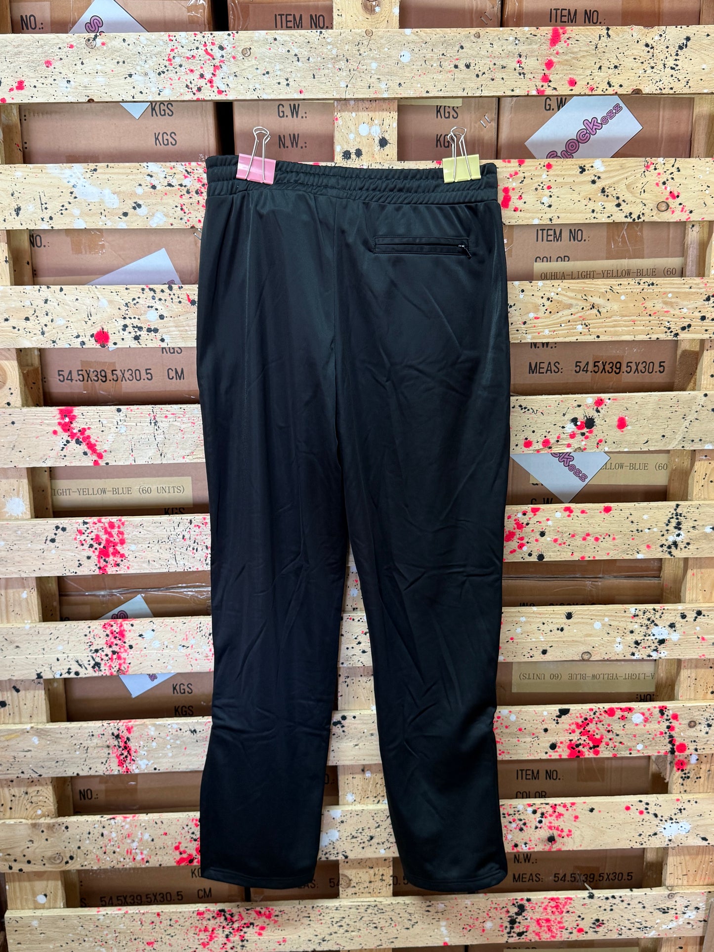 FILA - Pantalone tuta nero con banda laterale