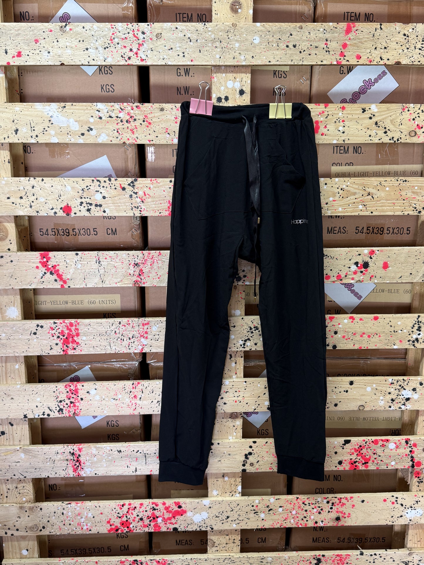 HAPPINES- Pantalone donna nero