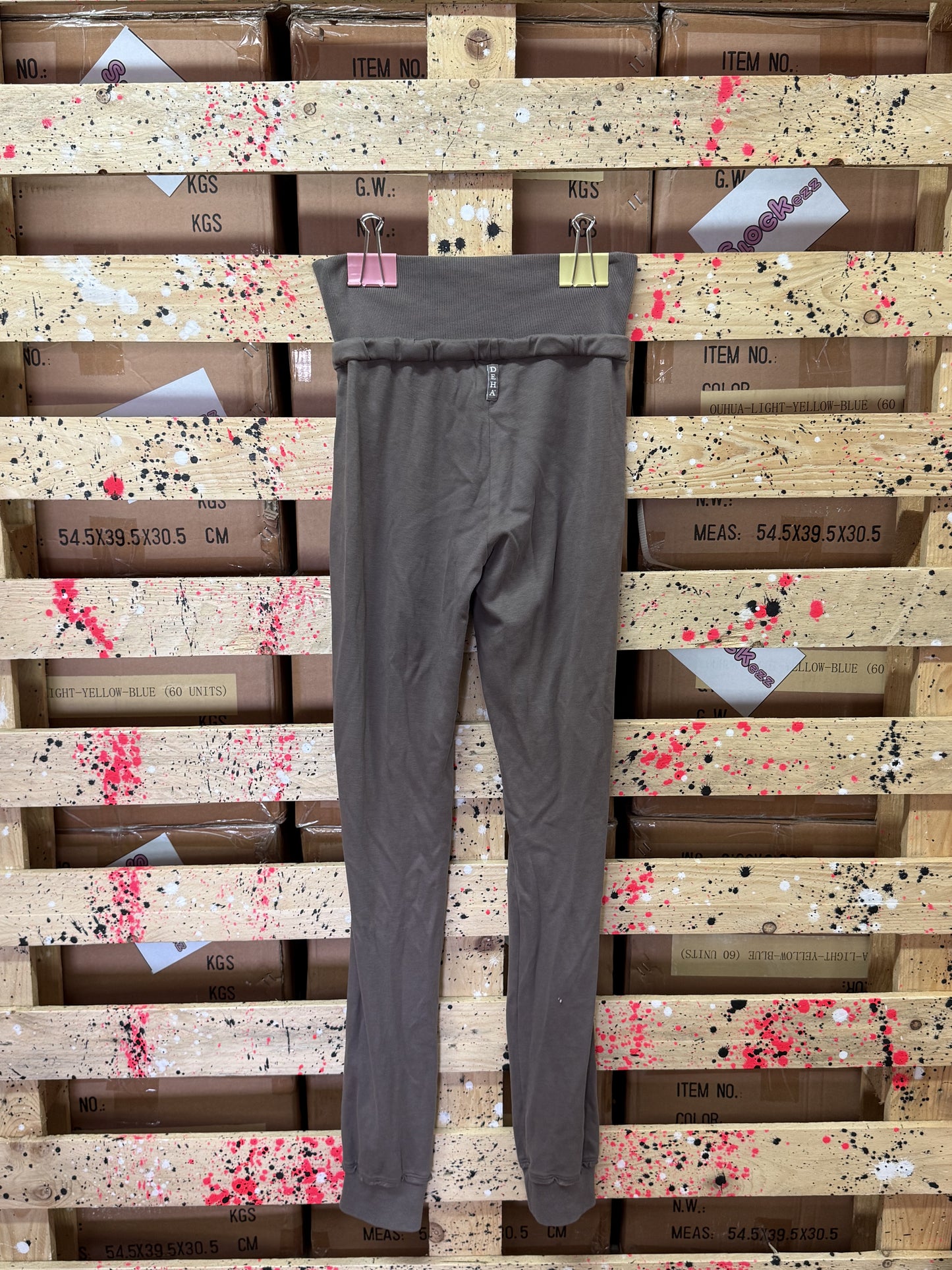 DEHA- Pantalone tuta tortora donna