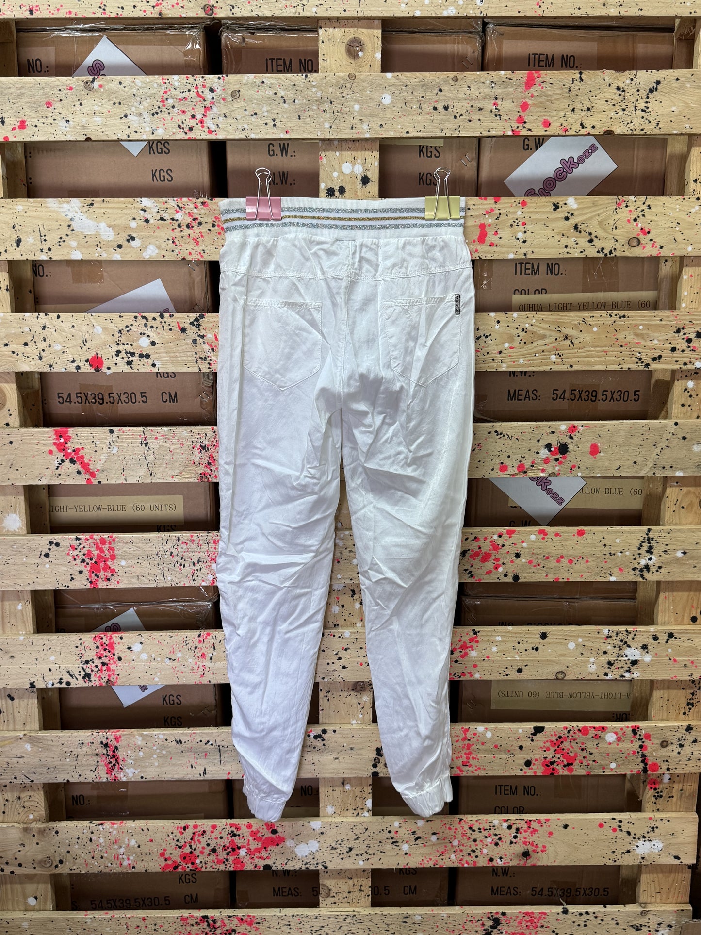 DEHA- Pantalone tuta bianco donna