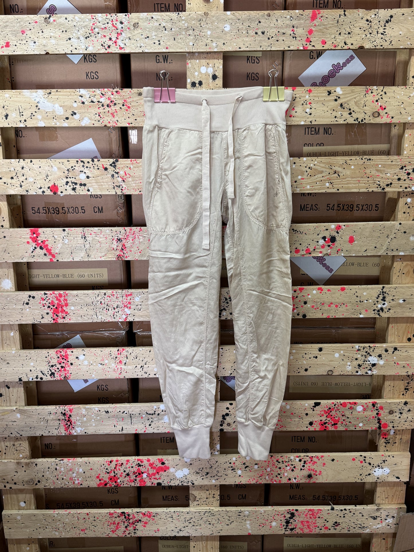 DEHA- Pantalone tuta beige donna