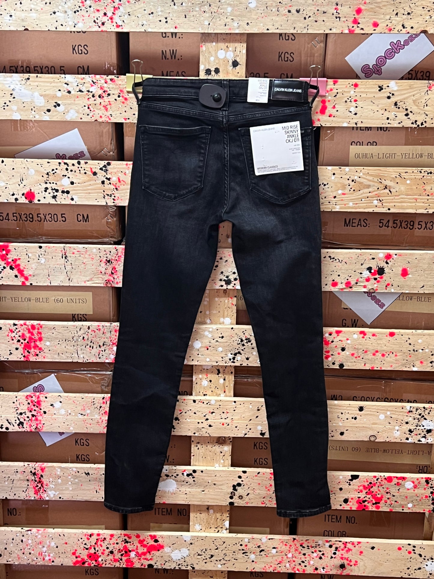 CALVIN KLEIN- Jeans nero skinny donna