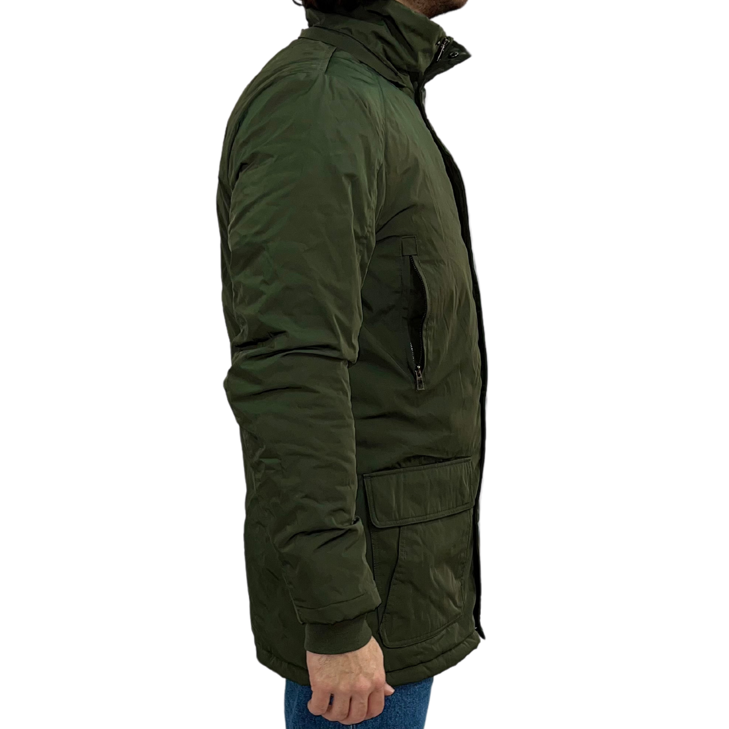 WINDROSE - Parka Olaf verde con cappuccio removibile