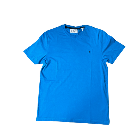 PENGUIN- T-shirt azzurra con logo