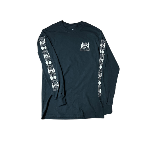 QUIET LIFE- T-shirt manica lunga nera con stampe