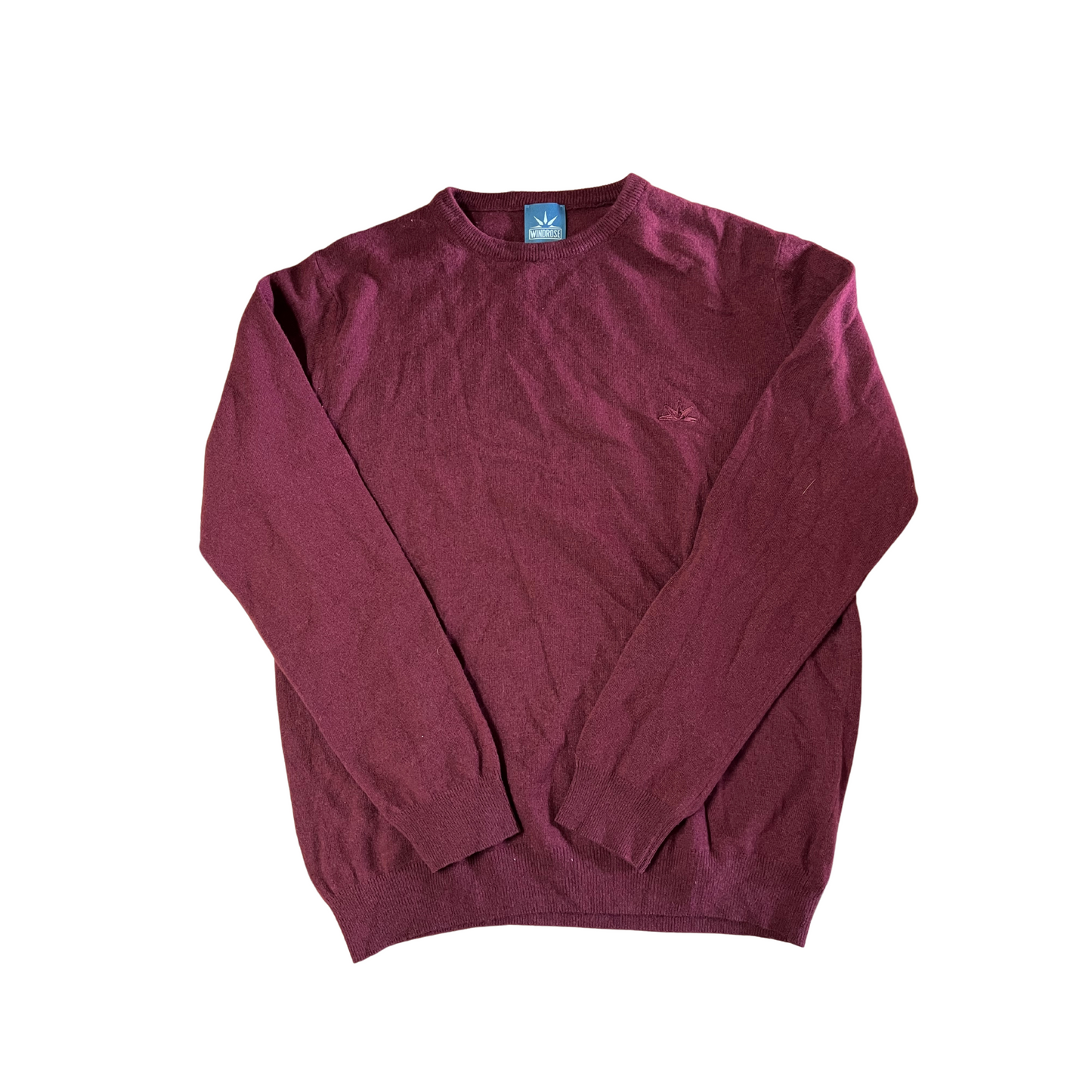 WINDROSE- Maglione girocollo misto cashmere bordeaux