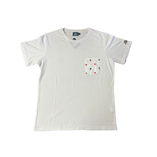 WINDROSE- T-shirt bianca con taschino