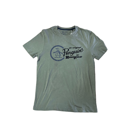 PENGUIN- T-shirt verde con stampa