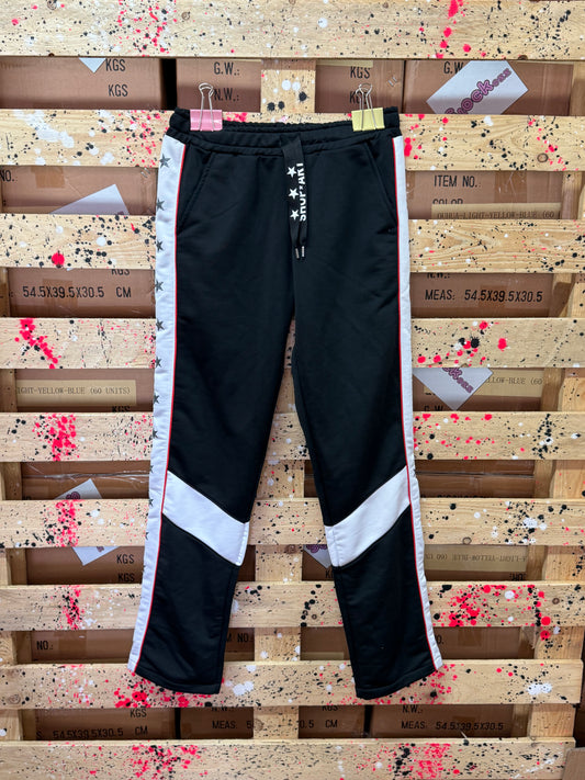 SHOP-ART - Pantalone di tuta donna nero  con bottoni laterali