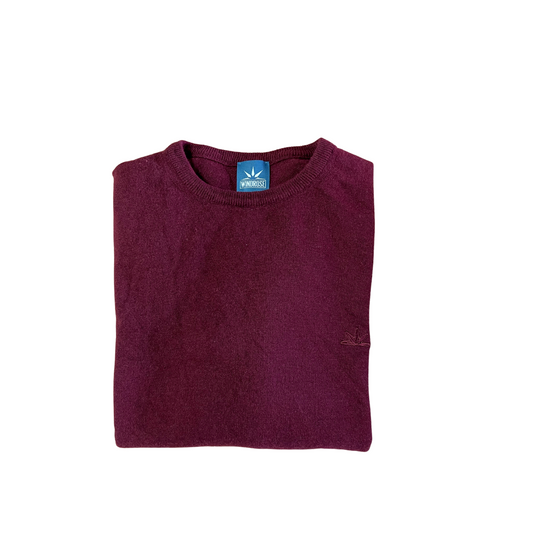 WINDROSE- Maglione girocollo misto cashmere bordeaux