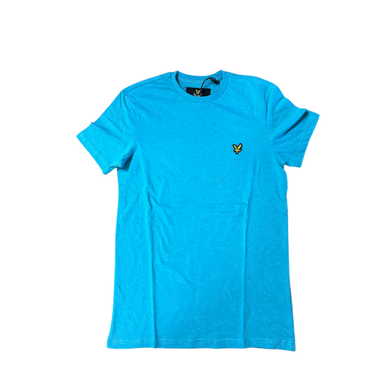 LYLE & SCOTT- T-shirt azzurra con logo
