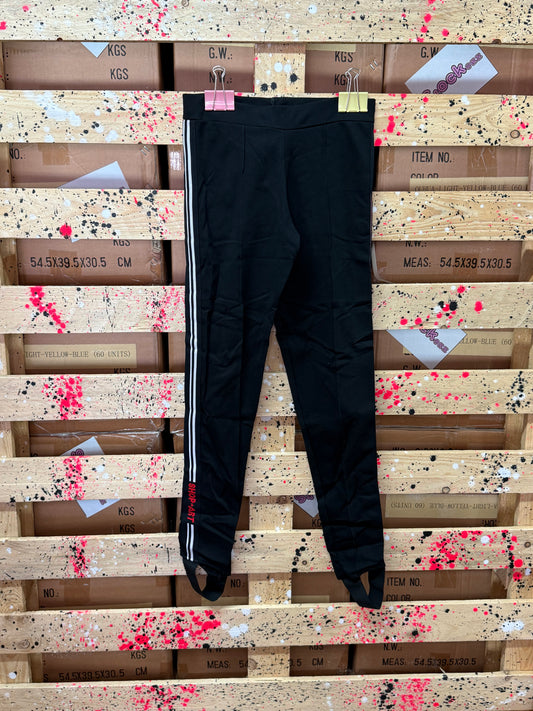 SHOP-ART - Pantalone di tuta donna nera con bande laterali