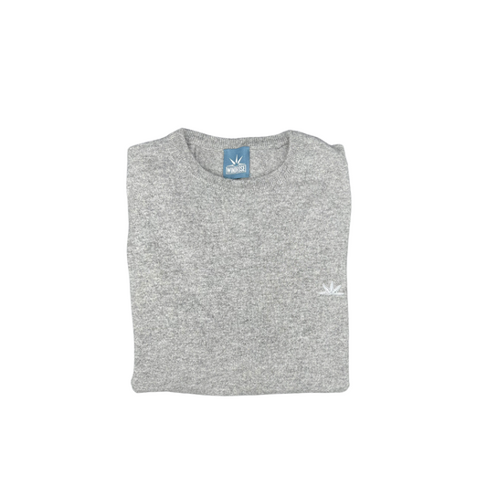WINDROSE - Maglione girocollo misto cashmere grigio
