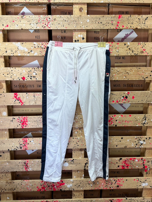 FILA - Pantalone tuta classic bianca con fascia laterale