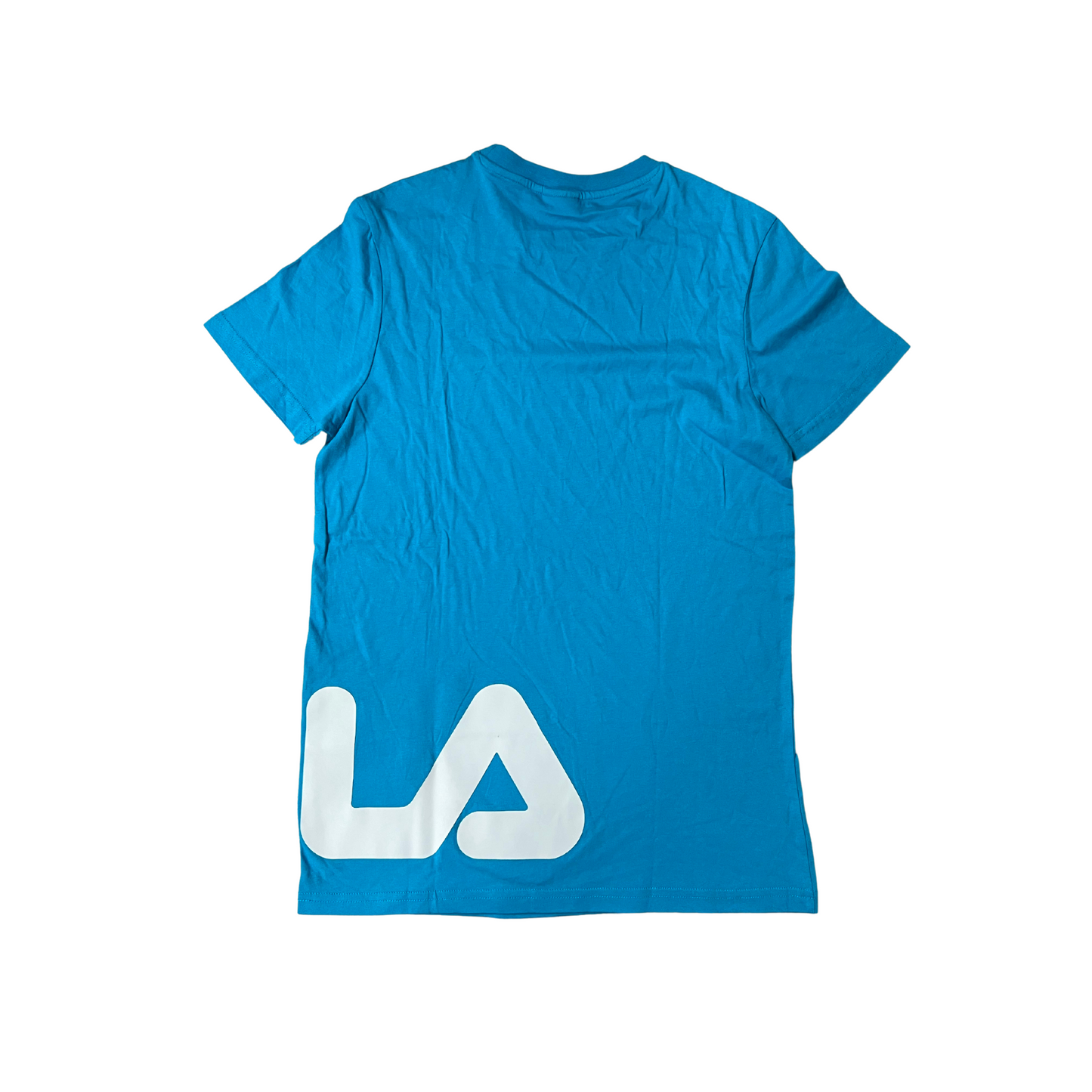 FILA- T-shirt azzurra con scritta