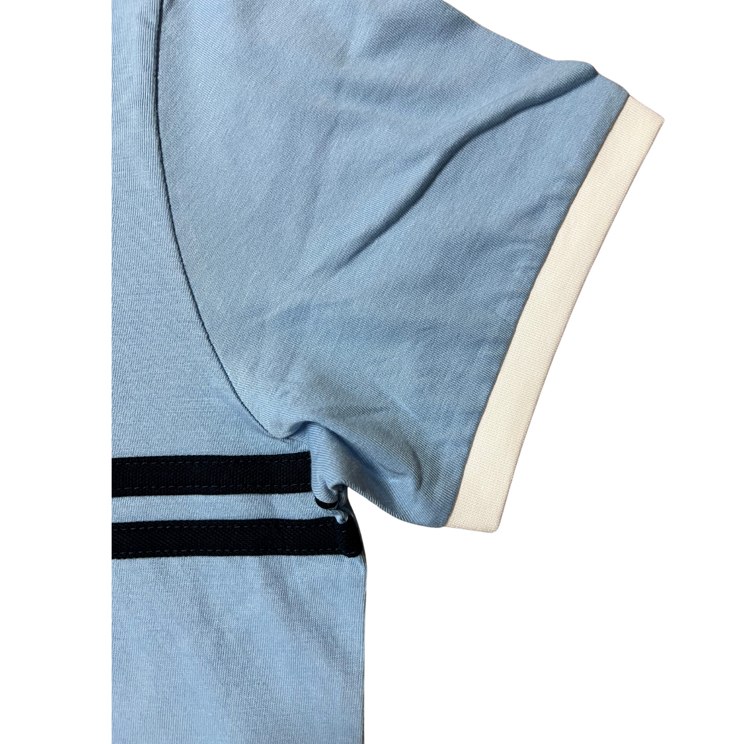 SERGIO TACCHINI- T-shirt celeste con striscia blu