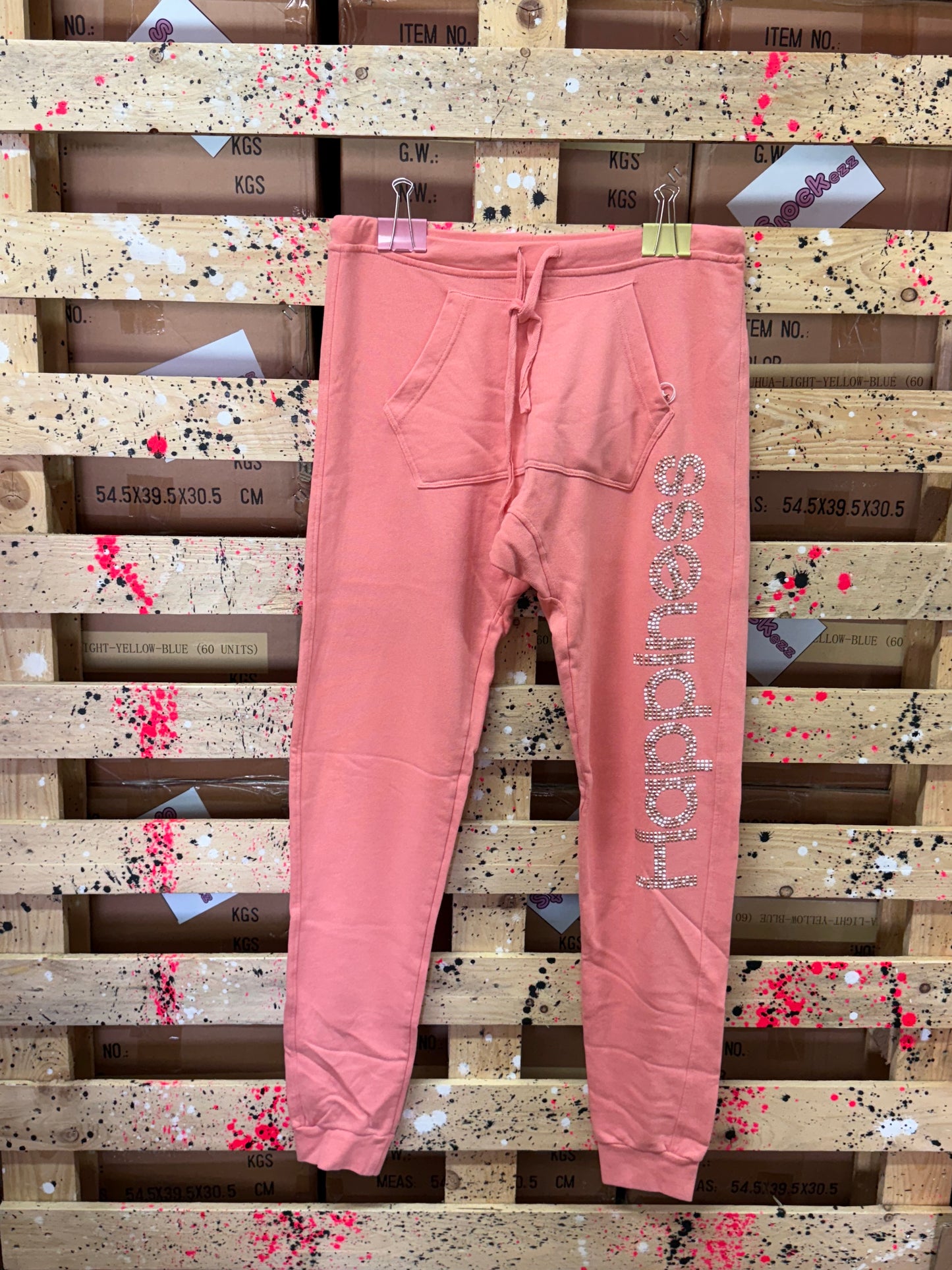 HAPPINESS - Pantalone tuta donna rosa