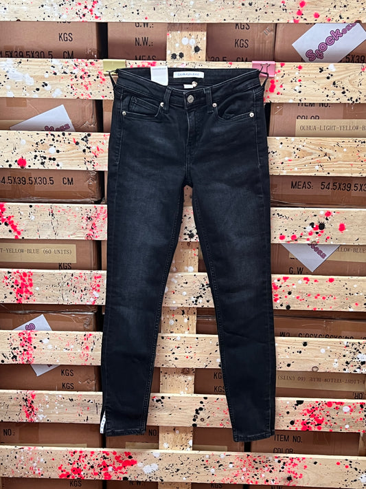 CALVIN KLEIN- Jeans nero skinny donna