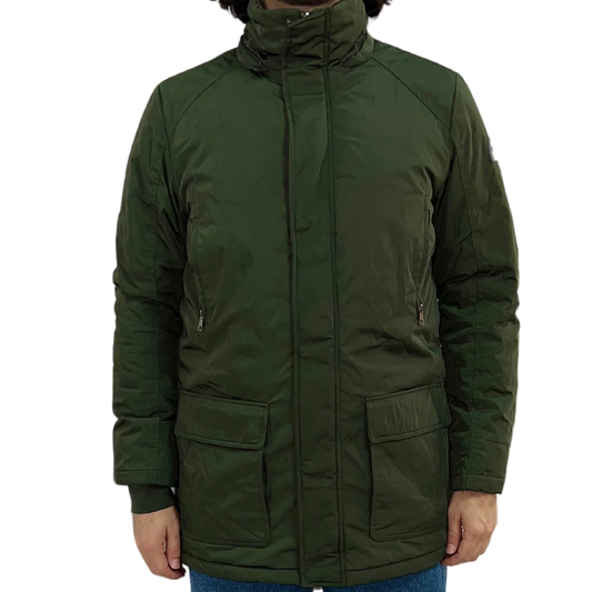 WINDROSE - Parka Olaf verde con cappuccio removibile